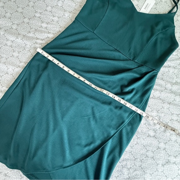 Zalalus Teal Draped Slip Dress Size XL NWT - Picture 13 of 14